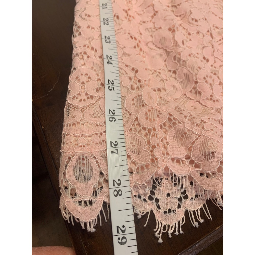 Isaac Mizrahi Live Pink Floral Lace Wide Leg Pants Scalloped Hem Medium - Picture 7 of 10